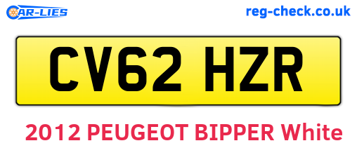 CV62HZR are the vehicle registration plates.