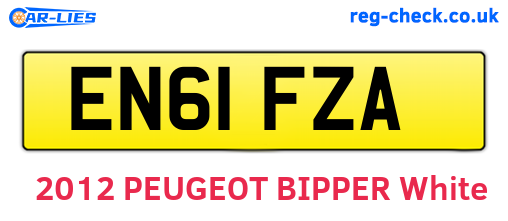 EN61FZA are the vehicle registration plates.