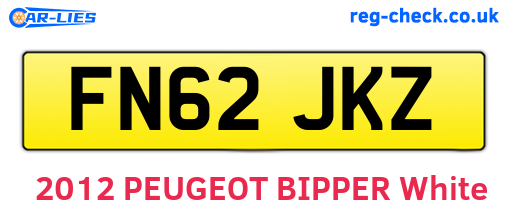 FN62JKZ are the vehicle registration plates.