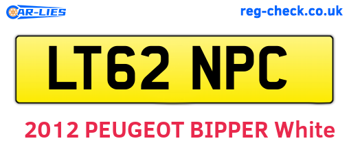 LT62NPC are the vehicle registration plates.