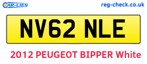 NV62NLE are the vehicle registration plates.
