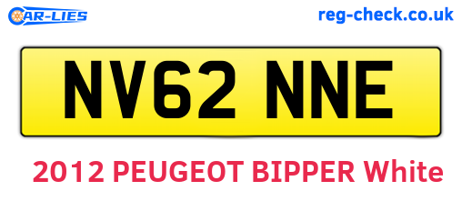 NV62NNE are the vehicle registration plates.
