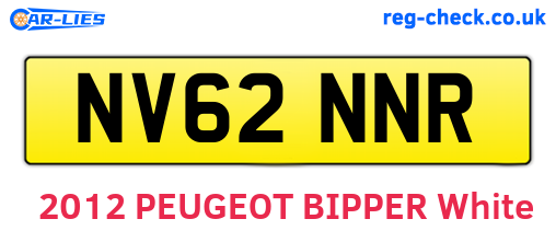 NV62NNR are the vehicle registration plates.