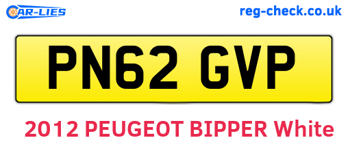 PN62GVP are the vehicle registration plates.