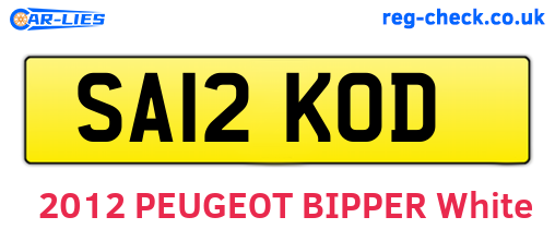 SA12KOD are the vehicle registration plates.