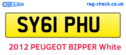 SY61PHU are the vehicle registration plates.