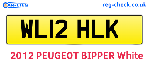 WL12HLK are the vehicle registration plates.