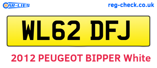 WL62DFJ are the vehicle registration plates.