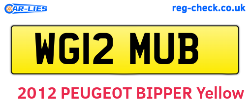 WG12MUB are the vehicle registration plates.