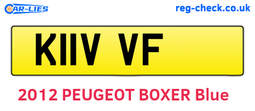 K11VVF are the vehicle registration plates.