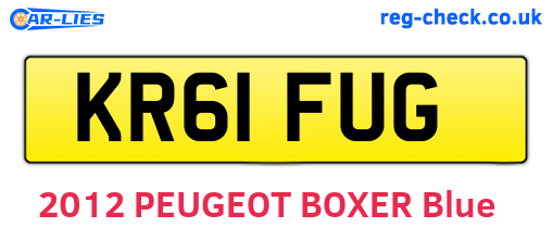 KR61FUG are the vehicle registration plates.