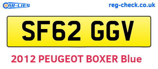 SF62GGV are the vehicle registration plates.