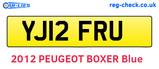 YJ12FRU are the vehicle registration plates.