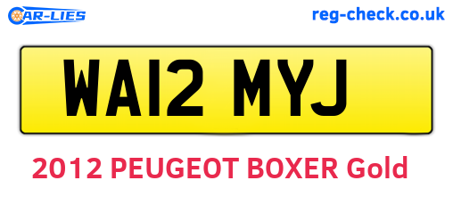 WA12MYJ are the vehicle registration plates.