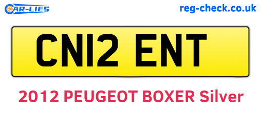 CN12ENT are the vehicle registration plates.