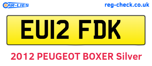 EU12FDK are the vehicle registration plates.