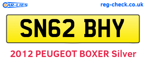SN62BHY are the vehicle registration plates.