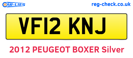 VF12KNJ are the vehicle registration plates.