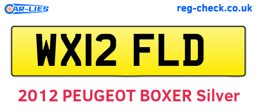 WX12FLD are the vehicle registration plates.