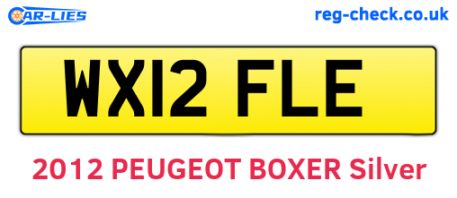 WX12FLE are the vehicle registration plates.