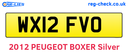 WX12FVO are the vehicle registration plates.