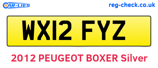 WX12FYZ are the vehicle registration plates.