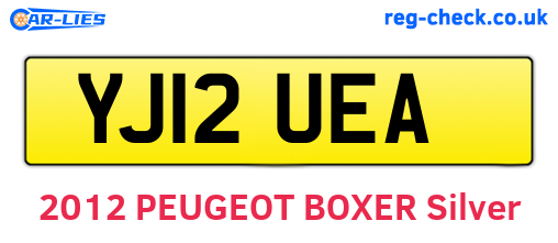YJ12UEA are the vehicle registration plates.
