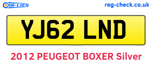 YJ62LND are the vehicle registration plates.