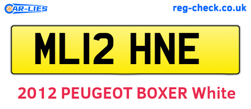 ML12HNE are the vehicle registration plates.