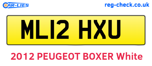 ML12HXU are the vehicle registration plates.