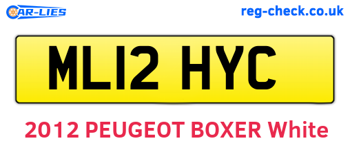 ML12HYC are the vehicle registration plates.