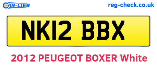 NK12BBX are the vehicle registration plates.