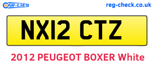 NX12CTZ are the vehicle registration plates.