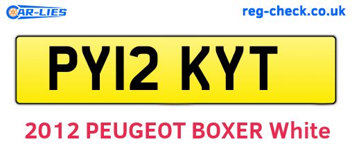 PY12KYT are the vehicle registration plates.