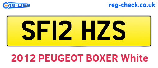 SF12HZS are the vehicle registration plates.