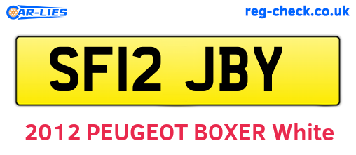 SF12JBY are the vehicle registration plates.