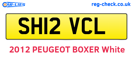 SH12VCL are the vehicle registration plates.