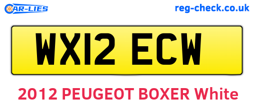 WX12ECW are the vehicle registration plates.