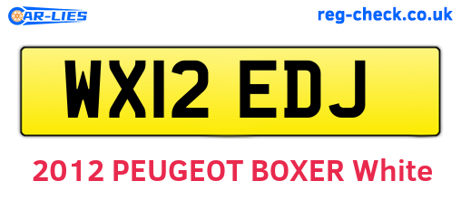 WX12EDJ are the vehicle registration plates.