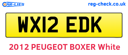 WX12EDK are the vehicle registration plates.