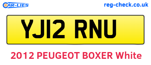 YJ12RNU are the vehicle registration plates.