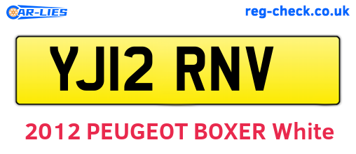 YJ12RNV are the vehicle registration plates.