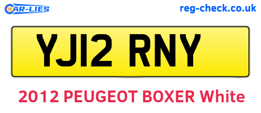 YJ12RNY are the vehicle registration plates.