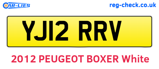 YJ12RRV are the vehicle registration plates.