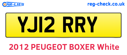 YJ12RRY are the vehicle registration plates.