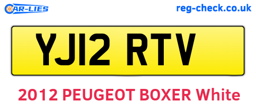 YJ12RTV are the vehicle registration plates.