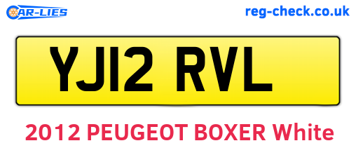 YJ12RVL are the vehicle registration plates.