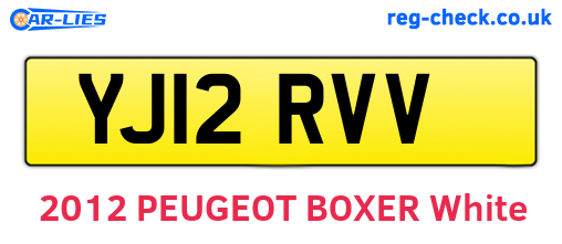 YJ12RVV are the vehicle registration plates.