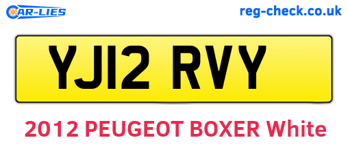 YJ12RVY are the vehicle registration plates.