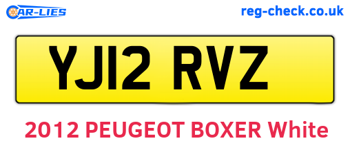 YJ12RVZ are the vehicle registration plates.